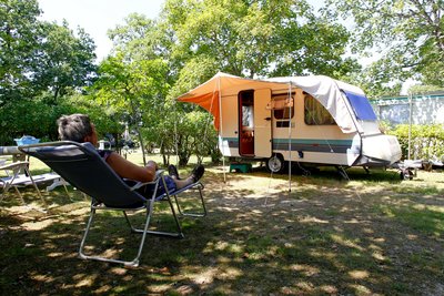 Camping O Bleu Pastel caravane