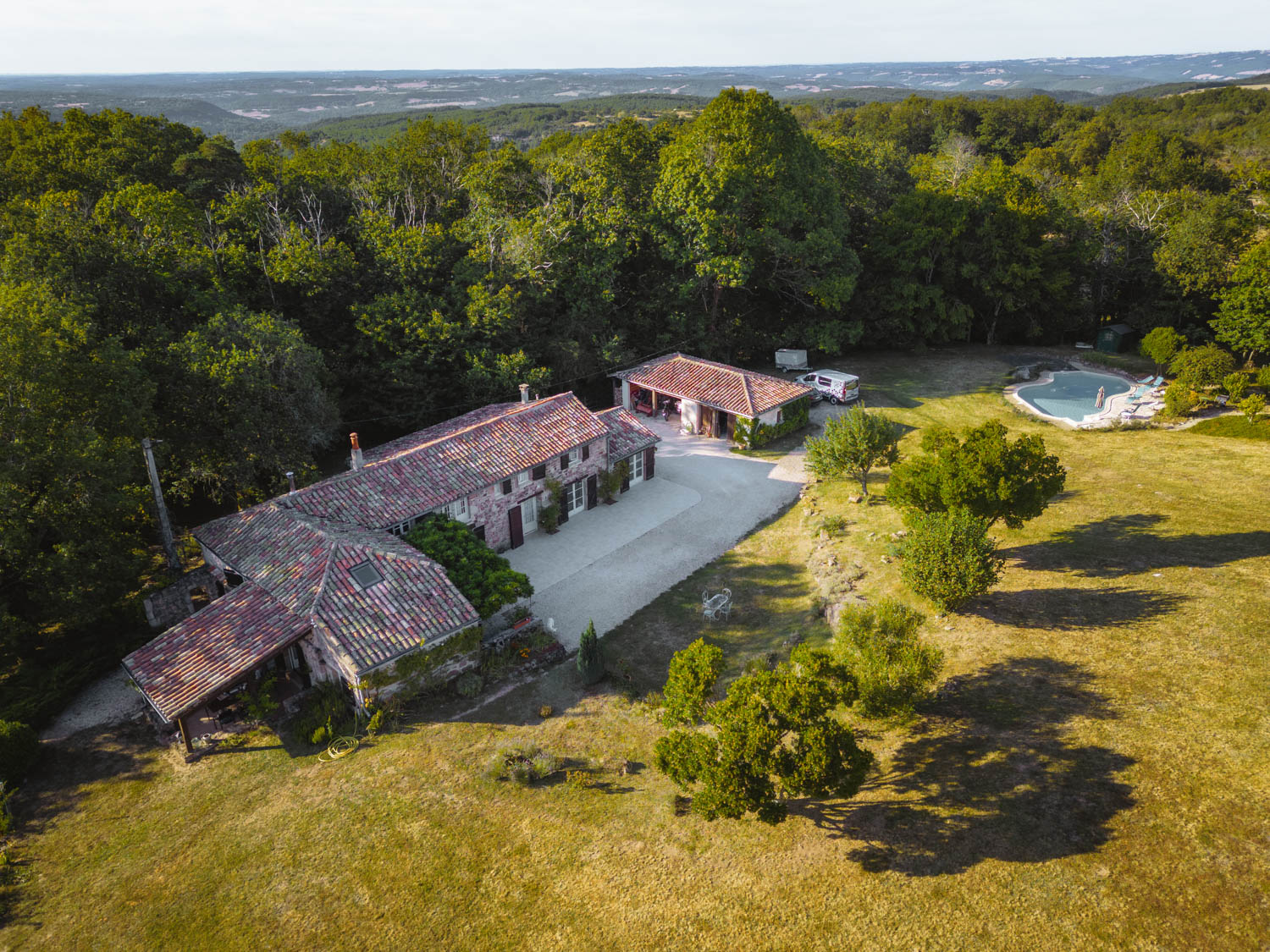 La maison vue d'en haut