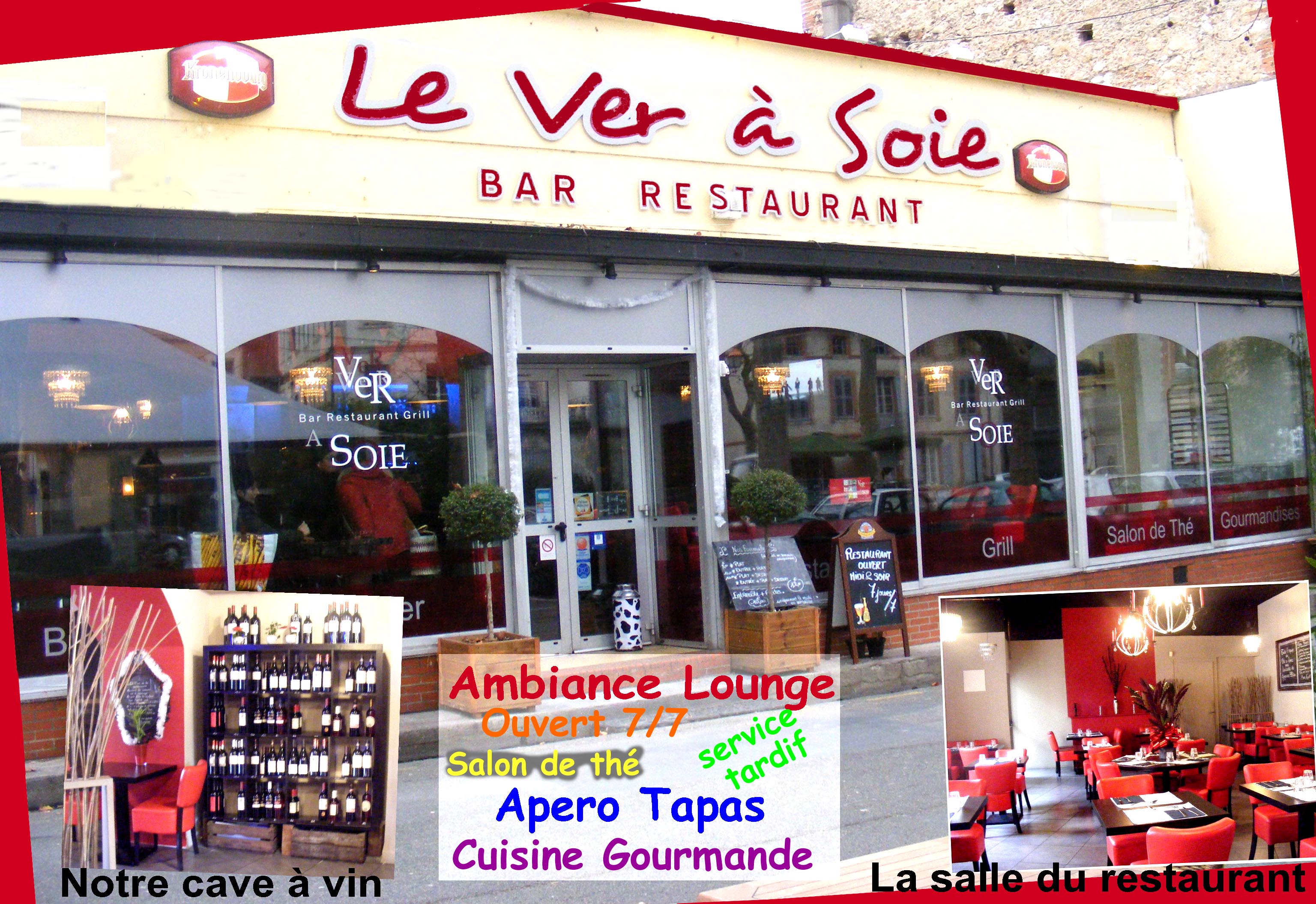 devanture - Bar restaurant Le Ver à Soie - Lavaur