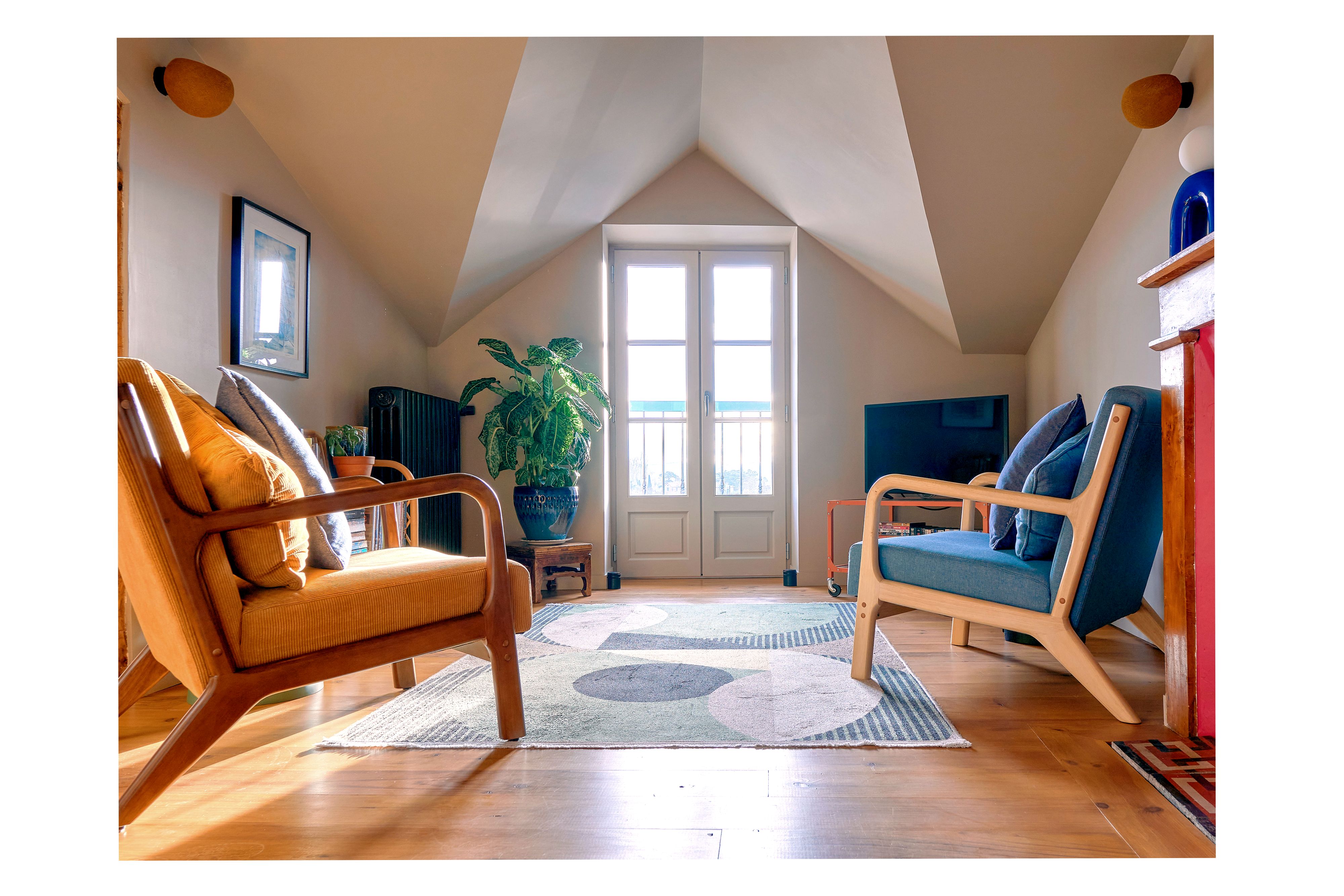 Salon avec balcon