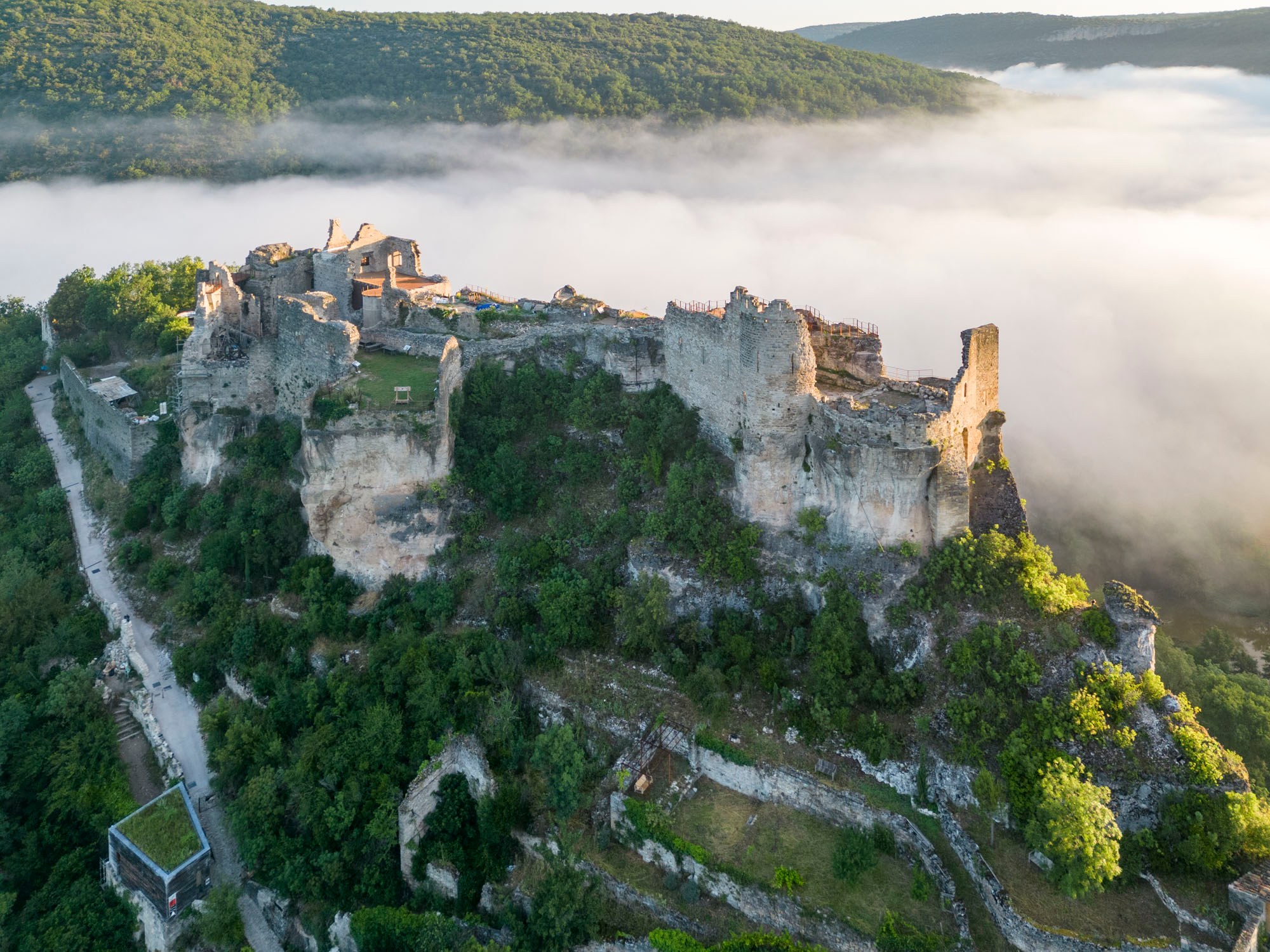 Forteresse de Penne - vue aérienne