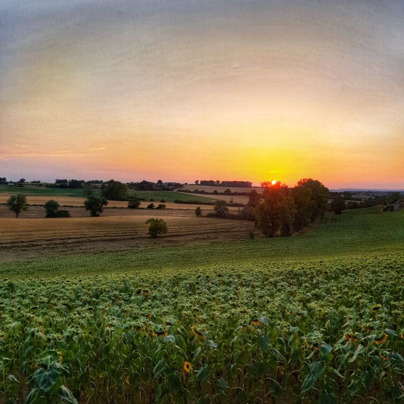 Coucher de soleil sur Poulan-Pouzols