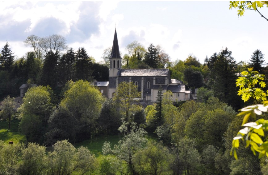 Vue sur l'église de Lamontélarié