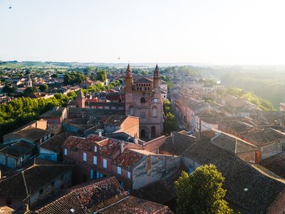 Vue aérienne de Rabastens