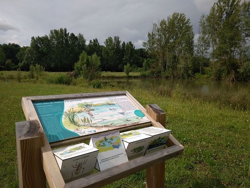 Panneau d'interprétation du lac