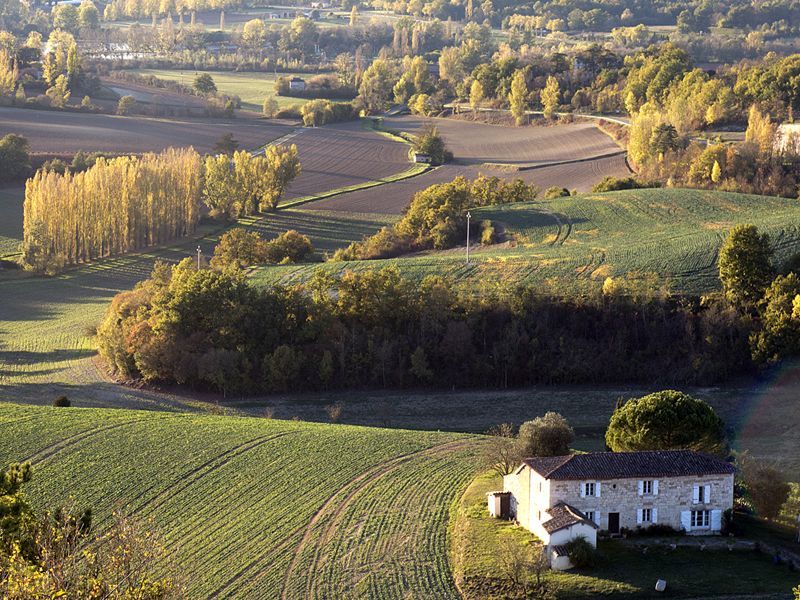 Vue vallée de St André à Castelnau de Montmiral